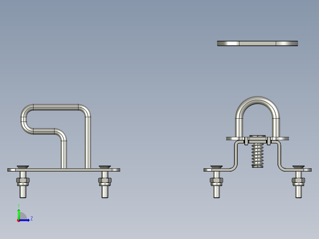 拖车篷布夹左视图