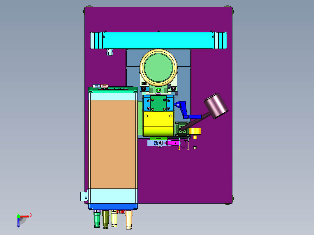 小型电子伺服压力压装机俯视图