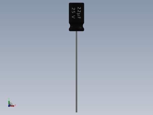 电容器 二极管 电阻器-Capacitor 22uF-25V前视缩略图