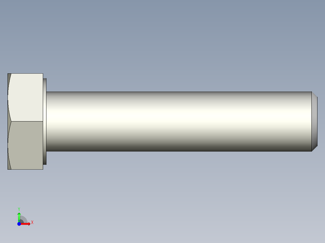 螺钉-DIN_931-M10x1.5x45_16.stp前视图