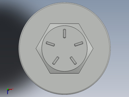 紧固件-0.5000 Bolt Hex俯视缩略图