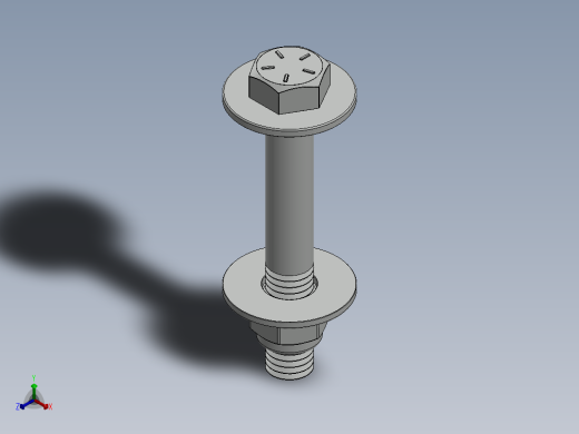 紧固件-0.5000 Bolt Hex正等轴测缩略图