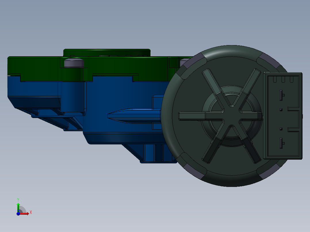汽车座椅电动调角器前视图
