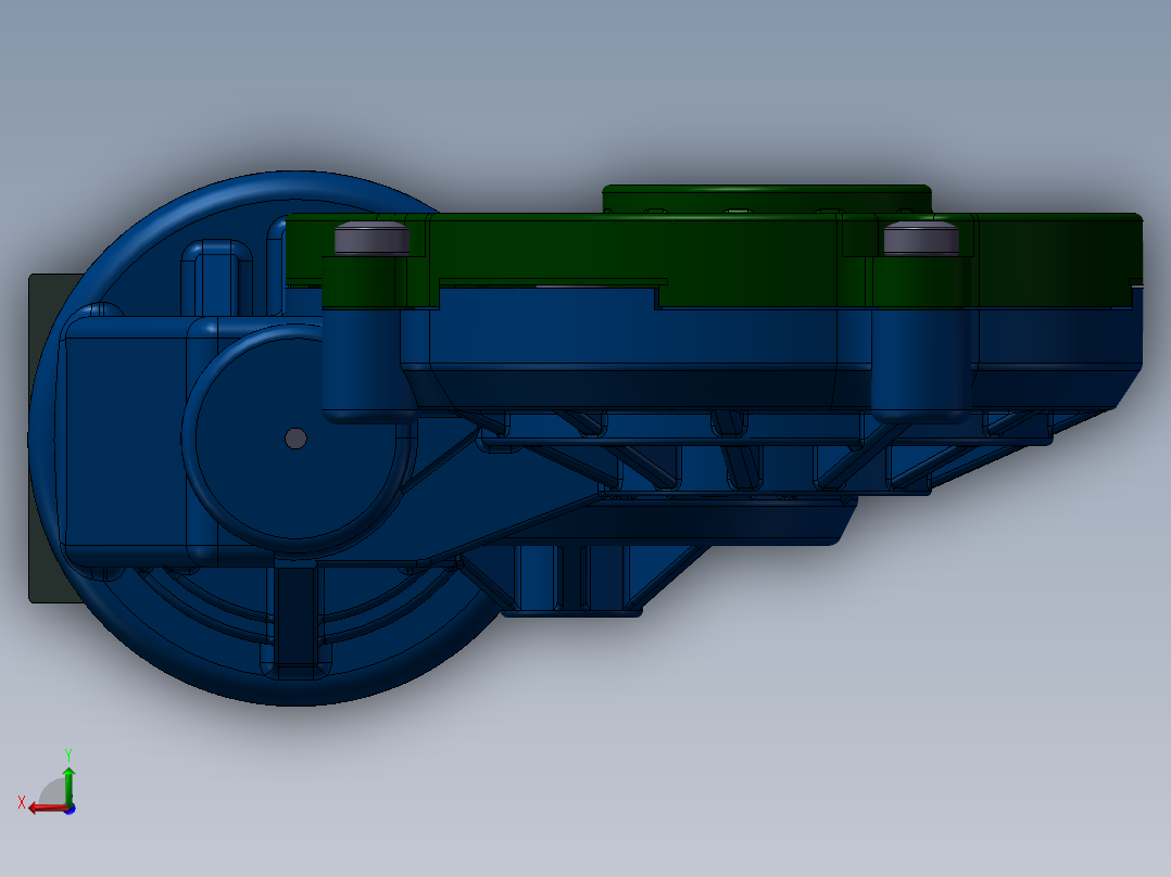 汽车座椅电动调角器后视图