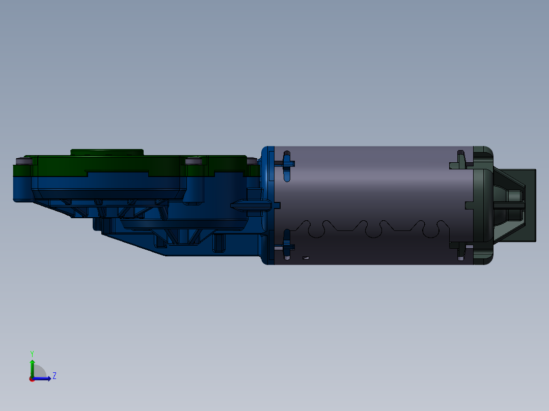汽车座椅电动调角器左视图