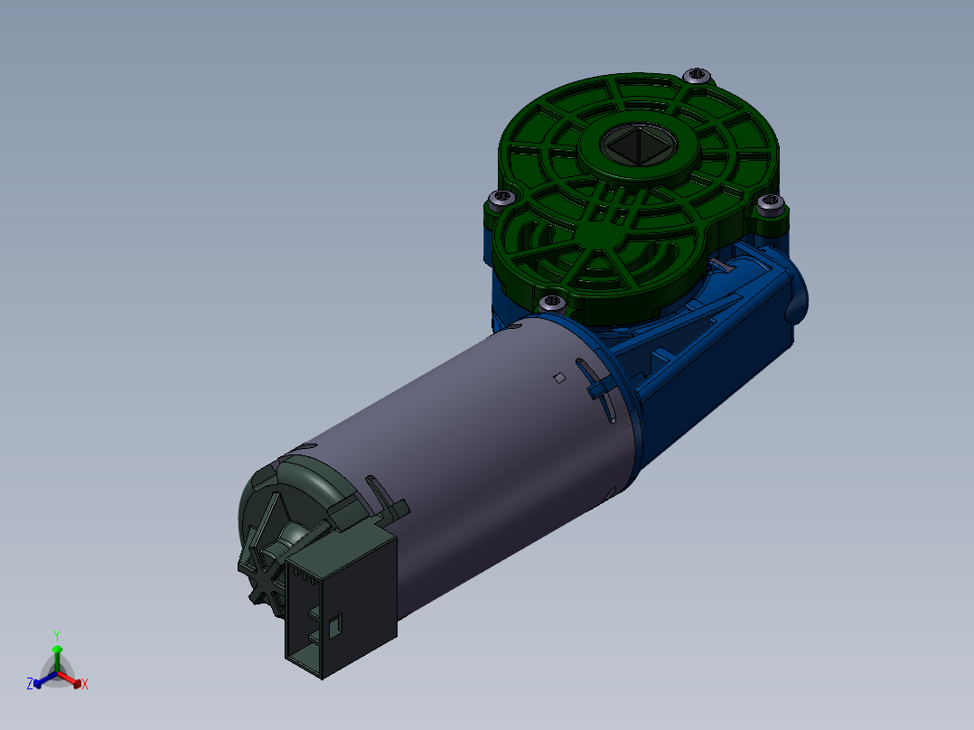 汽车座椅电动调角器正等轴测图