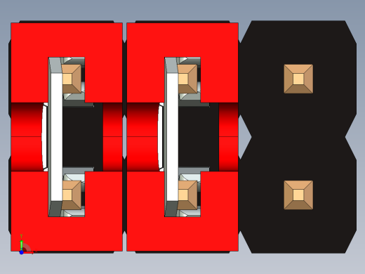 带跳线的排针-pinheader 2x3 and 2 jumpers前视缩略图