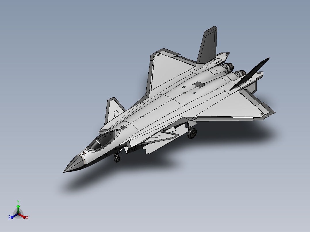 歼20正等轴测图