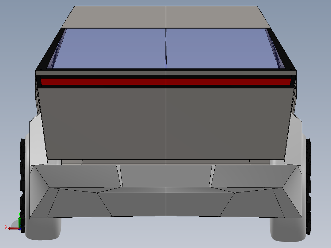 特斯拉Cybertruck14后视图