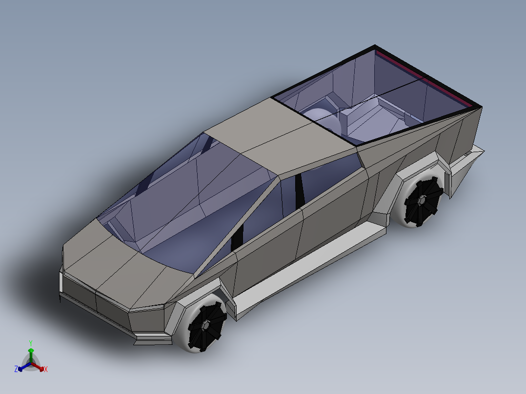 特斯拉Cybertruck14正等轴测图