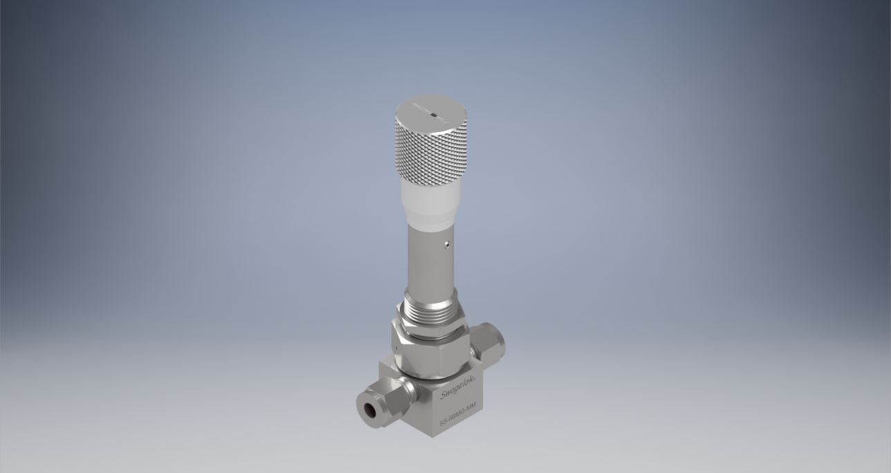 不锈钢计量波纹管密封阀，带垫圈，计量杆尖端，6 mm管接头