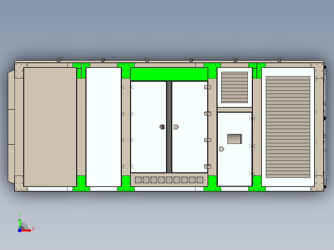 2100 kVA柴油发电机前视图