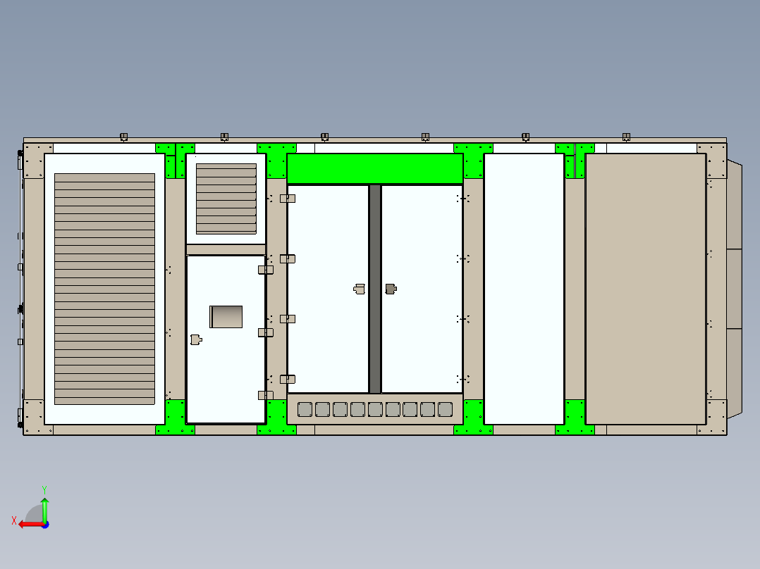 2100 kVA柴油发电机后视图