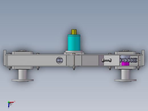 新型行走车轮架组装-新型遥控全地形八轮驱动运输车2俯视缩略图