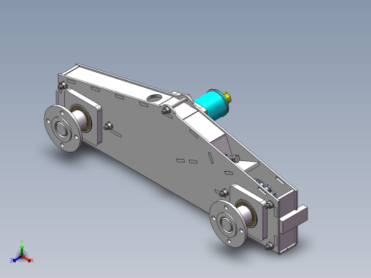 新型行走车轮架组装-新型遥控全地形八轮驱动运输车2正等轴测缩略图