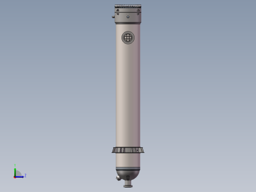 氨合成塔外壳SD图纸左视缩略图