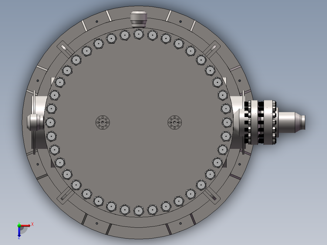 氨合成塔外壳SD图纸俯视图