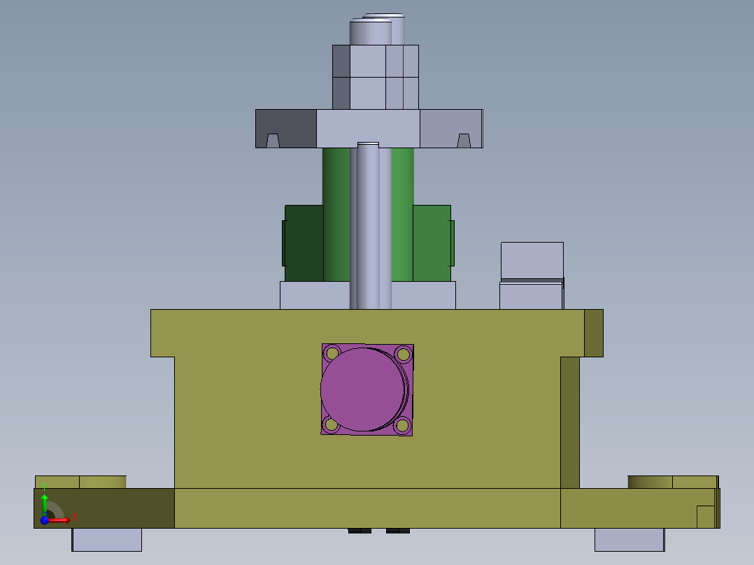831007拨叉加工工艺及中间铣断夹具设计【含三维SW】前视图
