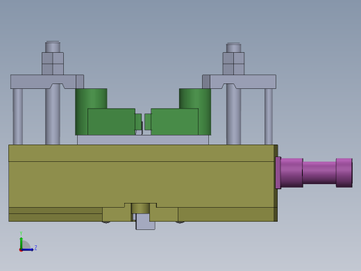 831007拨叉加工工艺及中间铣断夹具设计【含三维SW】左视缩略图