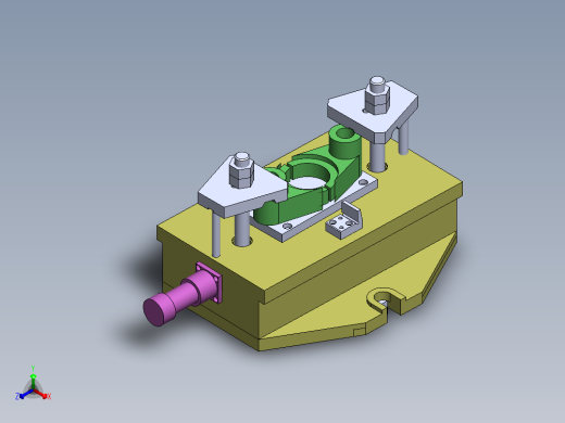 831007拨叉加工工艺及中间铣断夹具设计【含三维SW】正等轴测缩略图