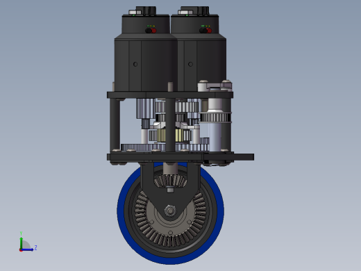 转向轮（电驱动）设计模型左视缩略图