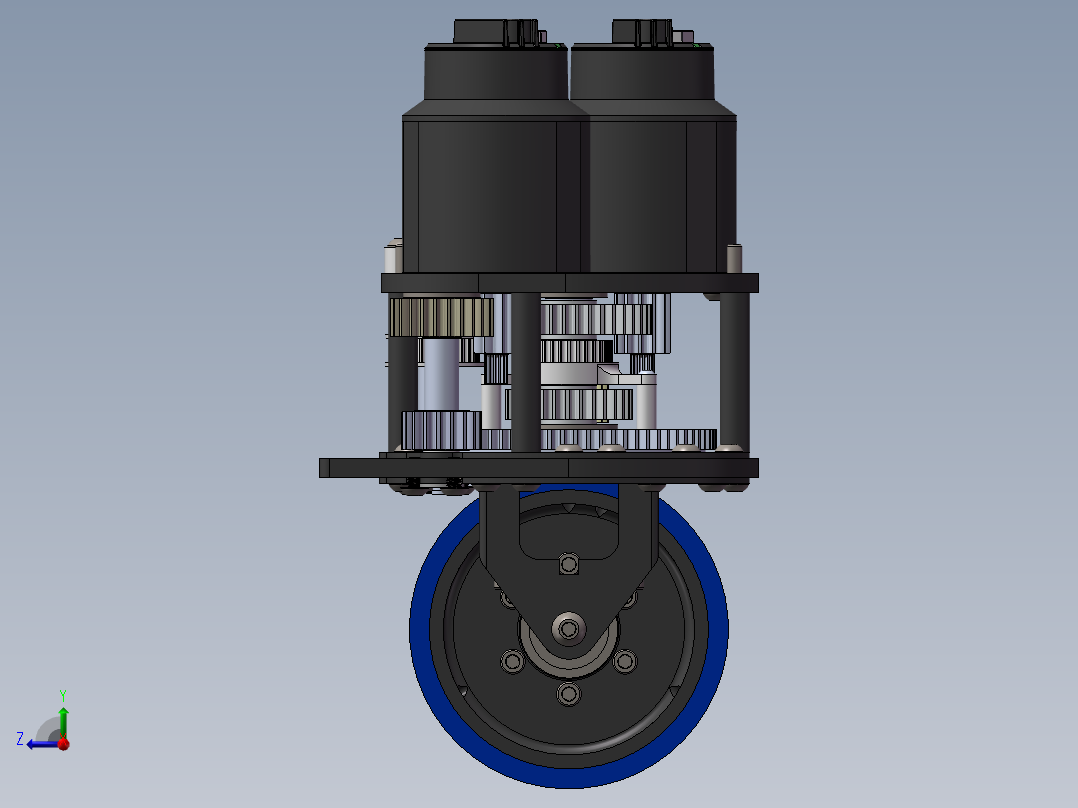 转向轮（电驱动）设计模型右视图