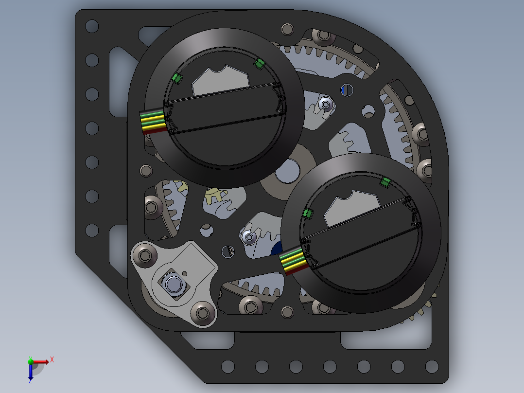 转向轮（电驱动）设计模型俯视图