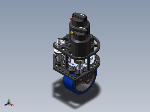 转向轮（电驱动）设计模型正等轴测缩略图