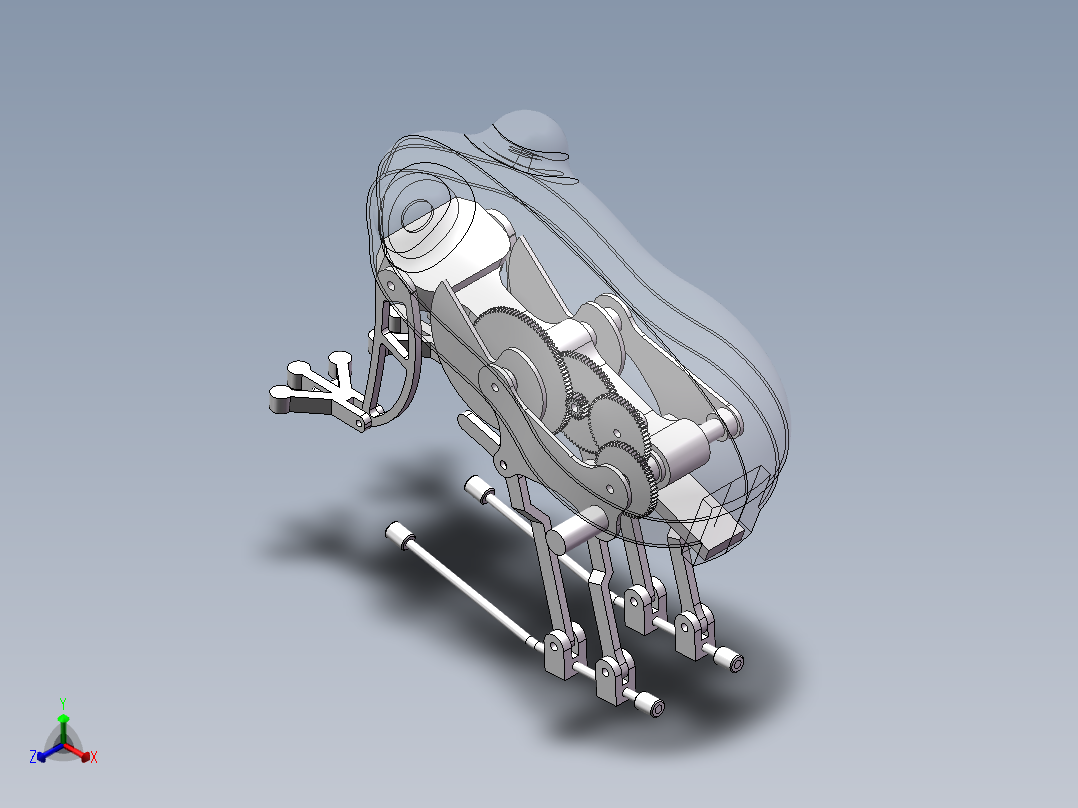 sw仿生青蛙正等轴测图