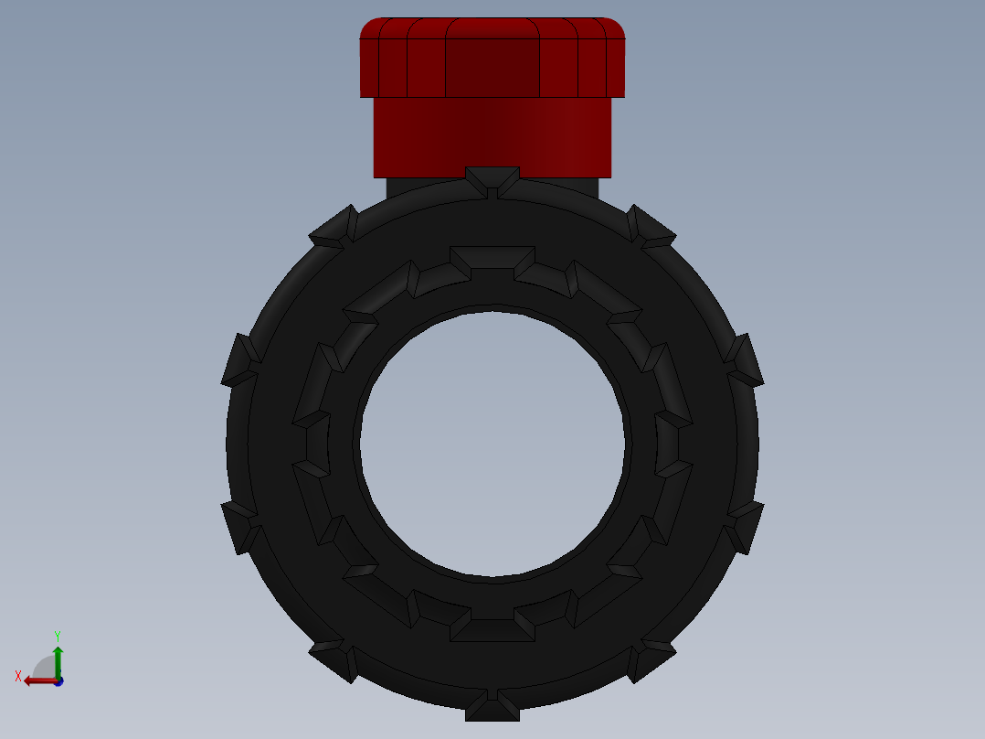 水管开关后视图