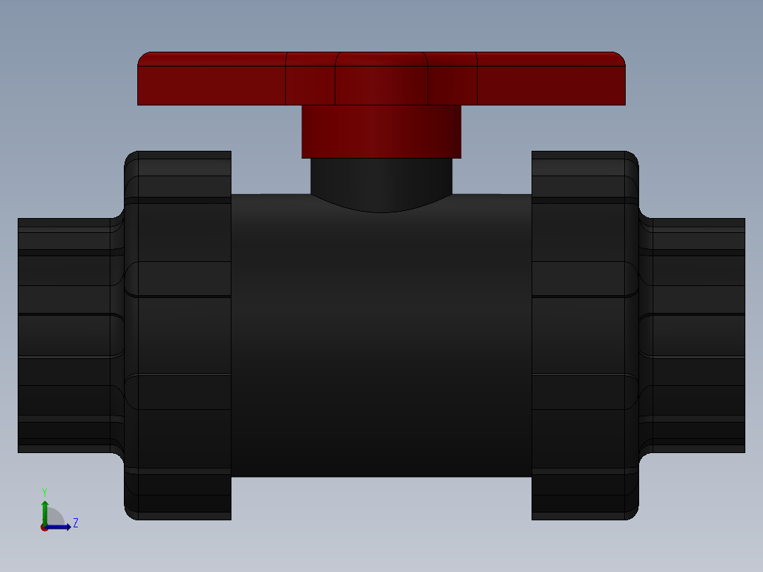 水管开关左视图