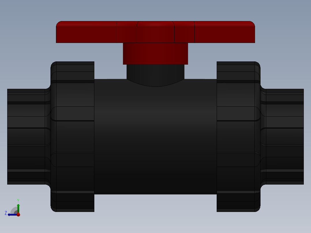 水管开关右视图