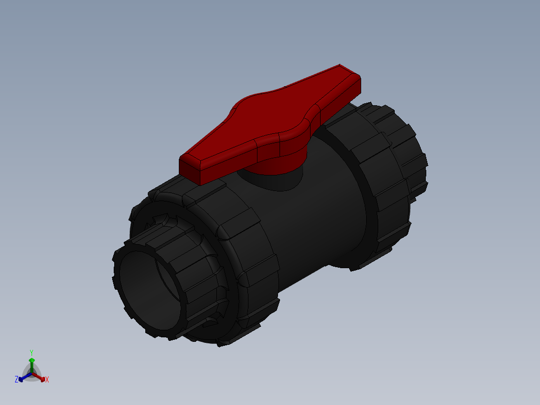 水管开关正等轴测图