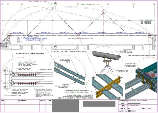 张力桁架3D数模图纸 附工程图缩略图
