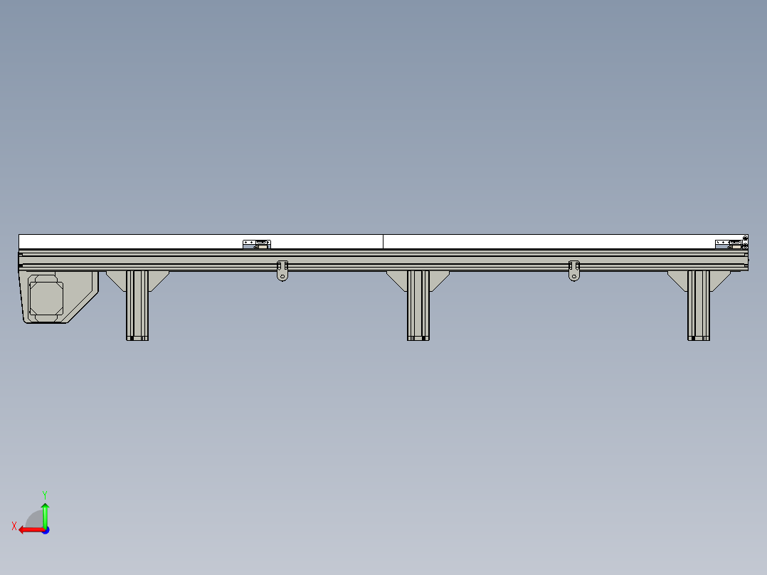 双列皮带线后视图