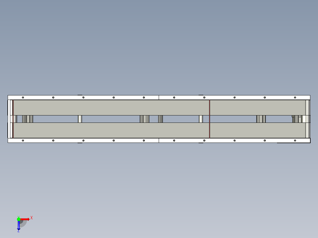 双列皮带线俯视图