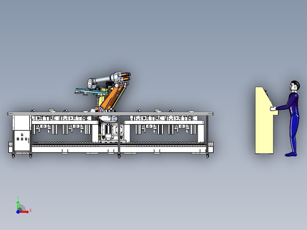 产品的视觉检测自动化岗位模拟前视图