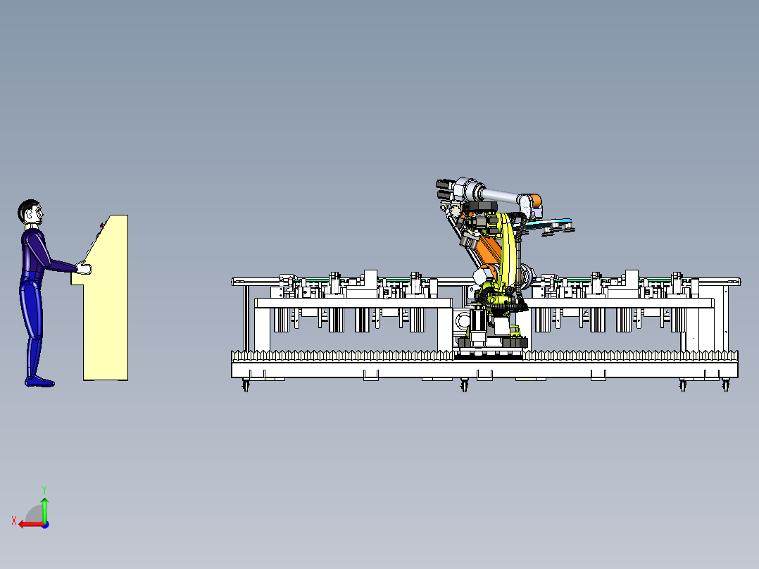 产品的视觉检测自动化岗位模拟后视图