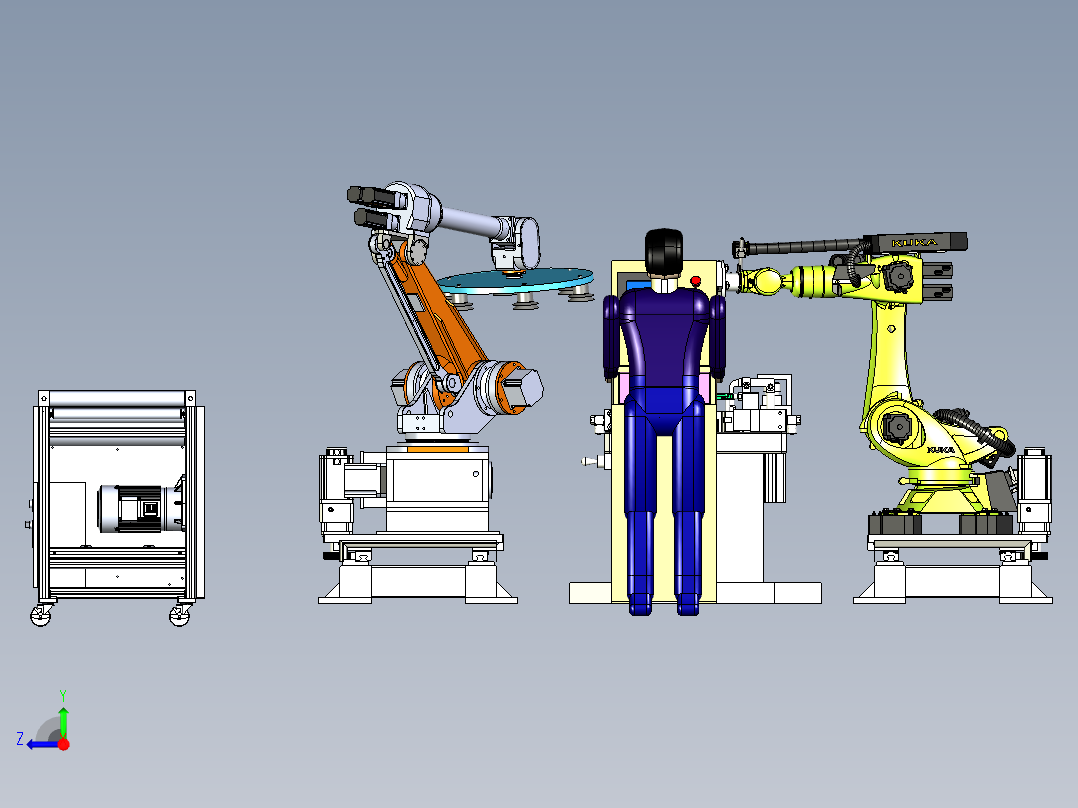 产品的视觉检测自动化岗位模拟右视图