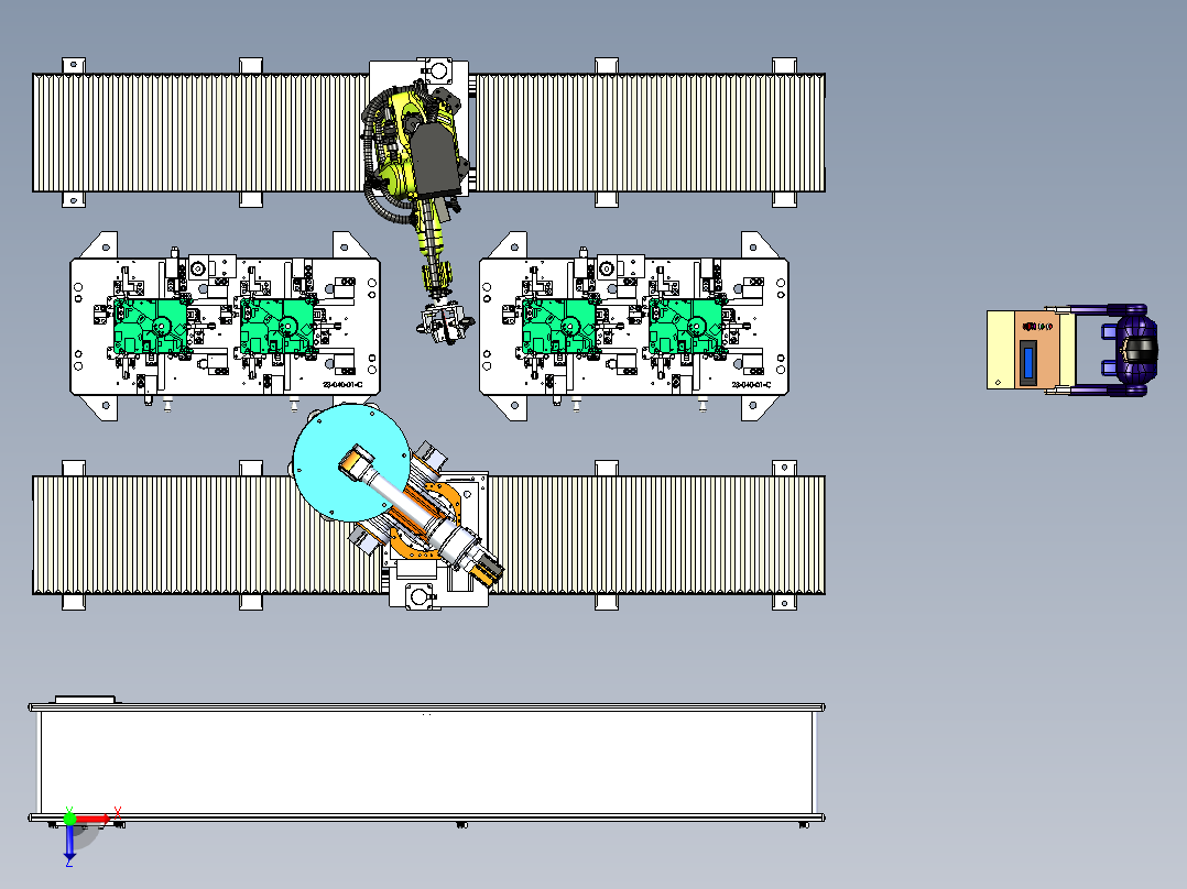 产品的视觉检测自动化岗位模拟俯视图