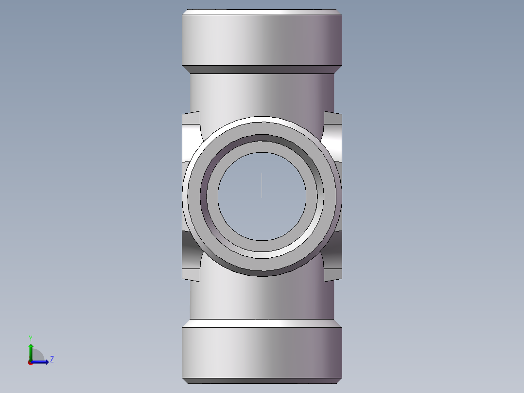 XC+XD 四通接头、XD-36左视图