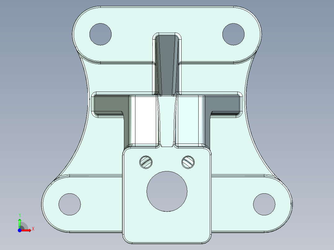 叶子弹簧挂架前视图