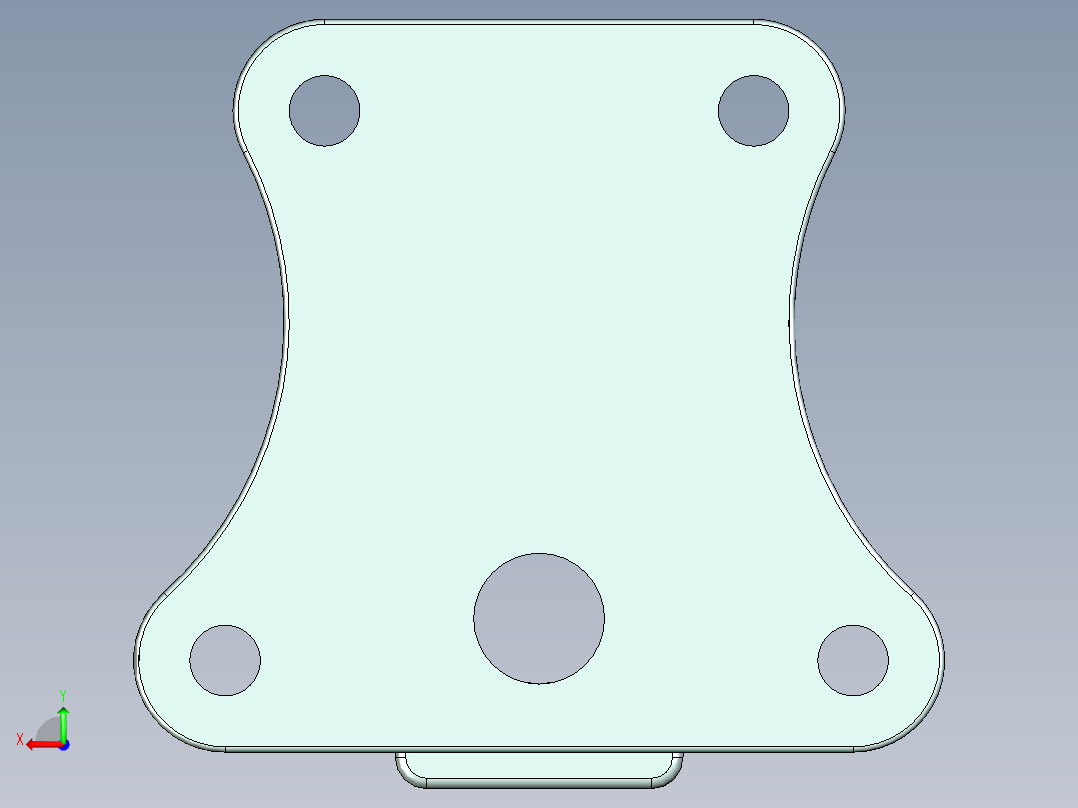 叶子弹簧挂架后视图