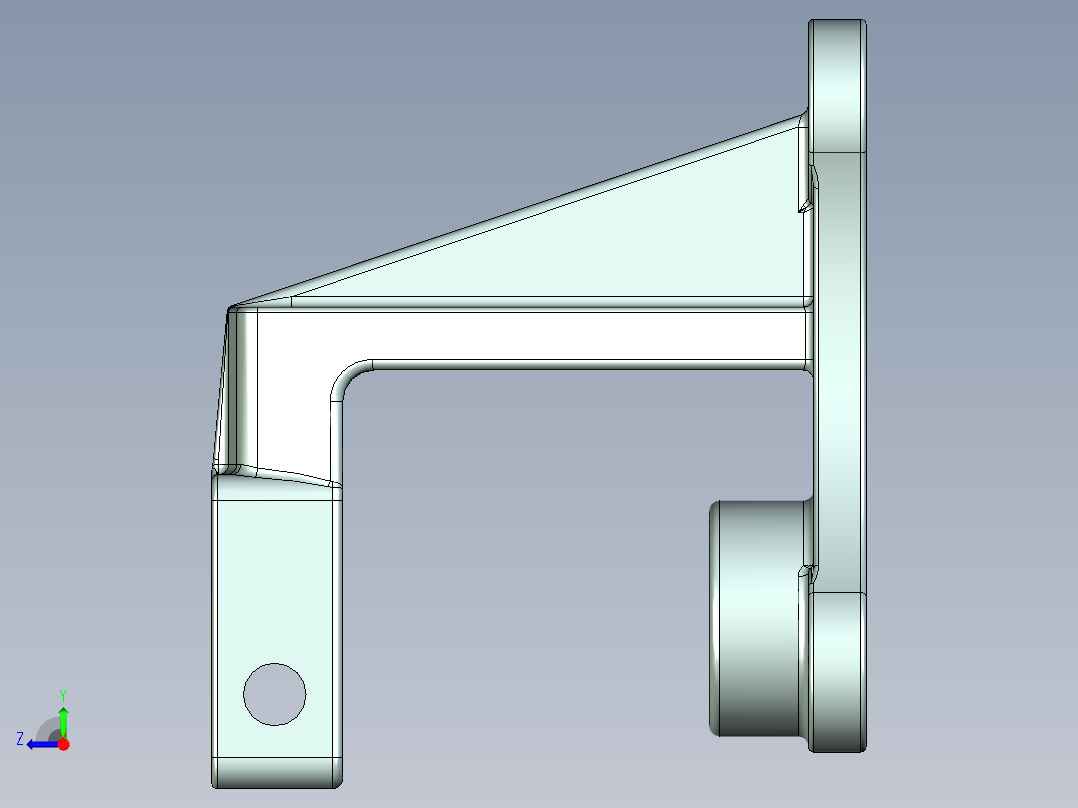 叶子弹簧挂架右视图