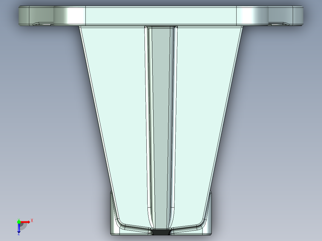 叶子弹簧挂架俯视图