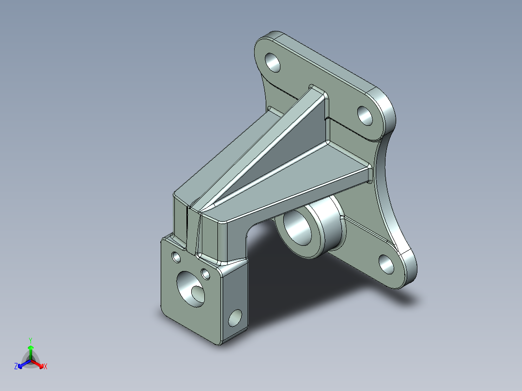 叶子弹簧挂架正等轴测图