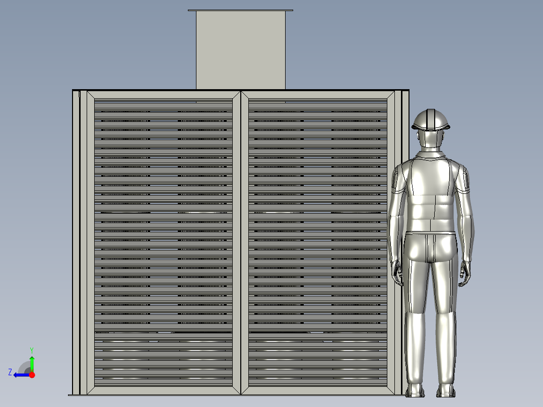 16立方每小时滤芯模型3D图纸 STEP格式右视图