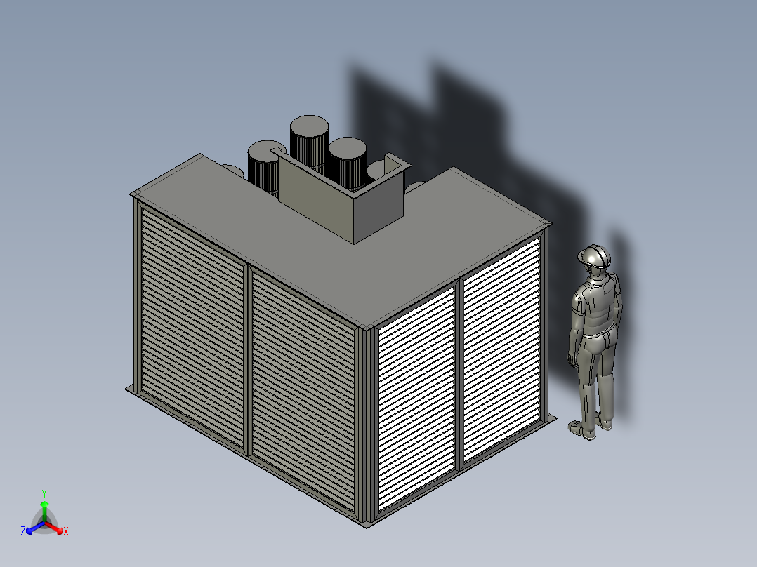 16立方每小时滤芯模型3D图纸 STEP格式正等轴测图