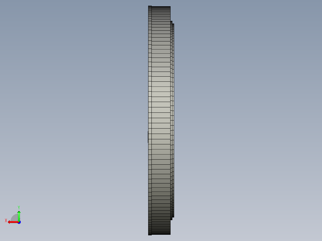 SolidWorks齿轮组后视图