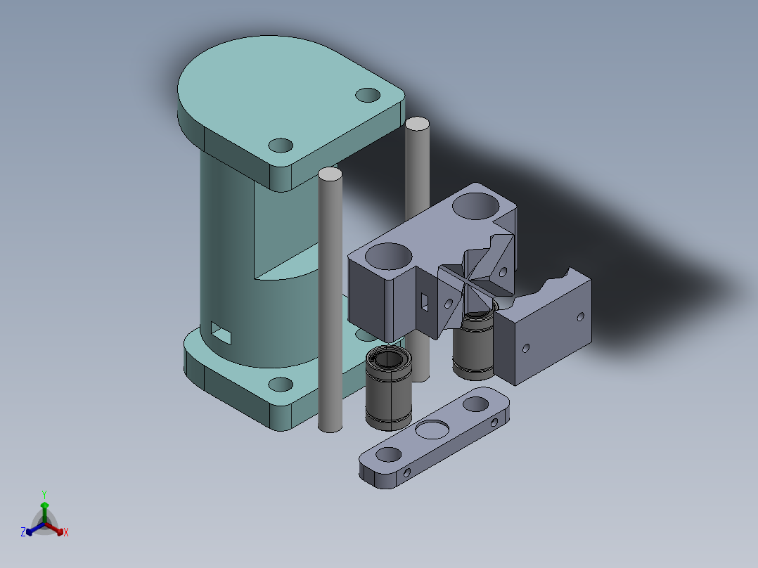CNC-3018智能笔夹绘图笔夹15正等轴测图